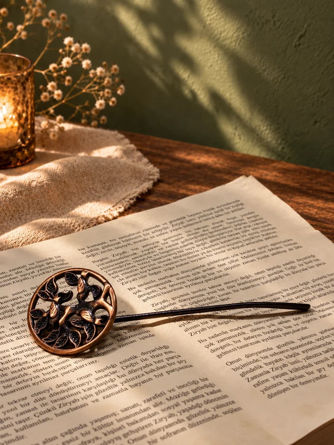 Metalen boekenlegger