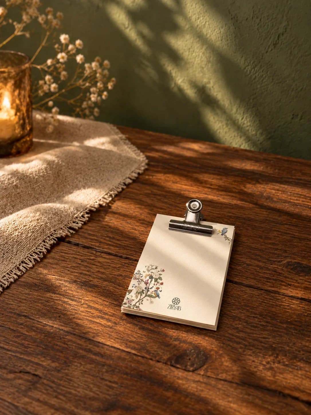 Pocket Note Sheets with Metal Clip