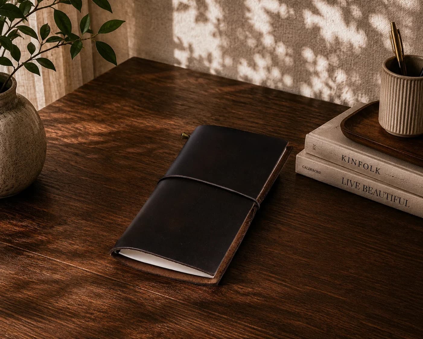Ziryab Leather Travel Journal Cover
