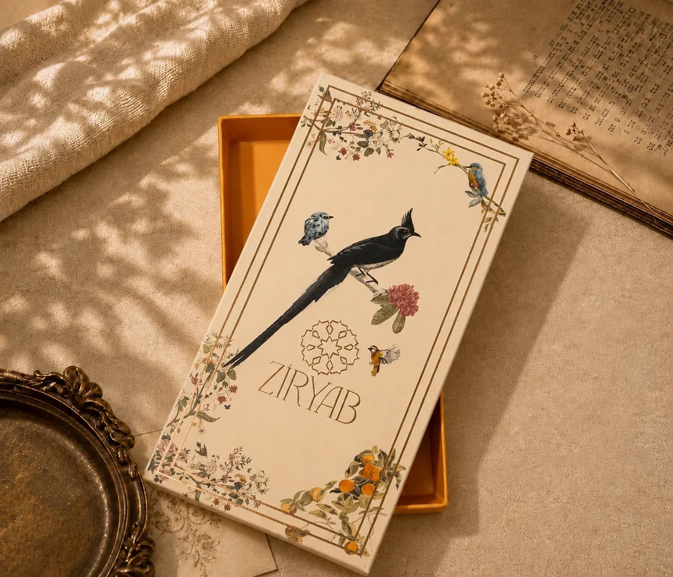 Ziryab-cadeaudoos met dessin, middelgroot